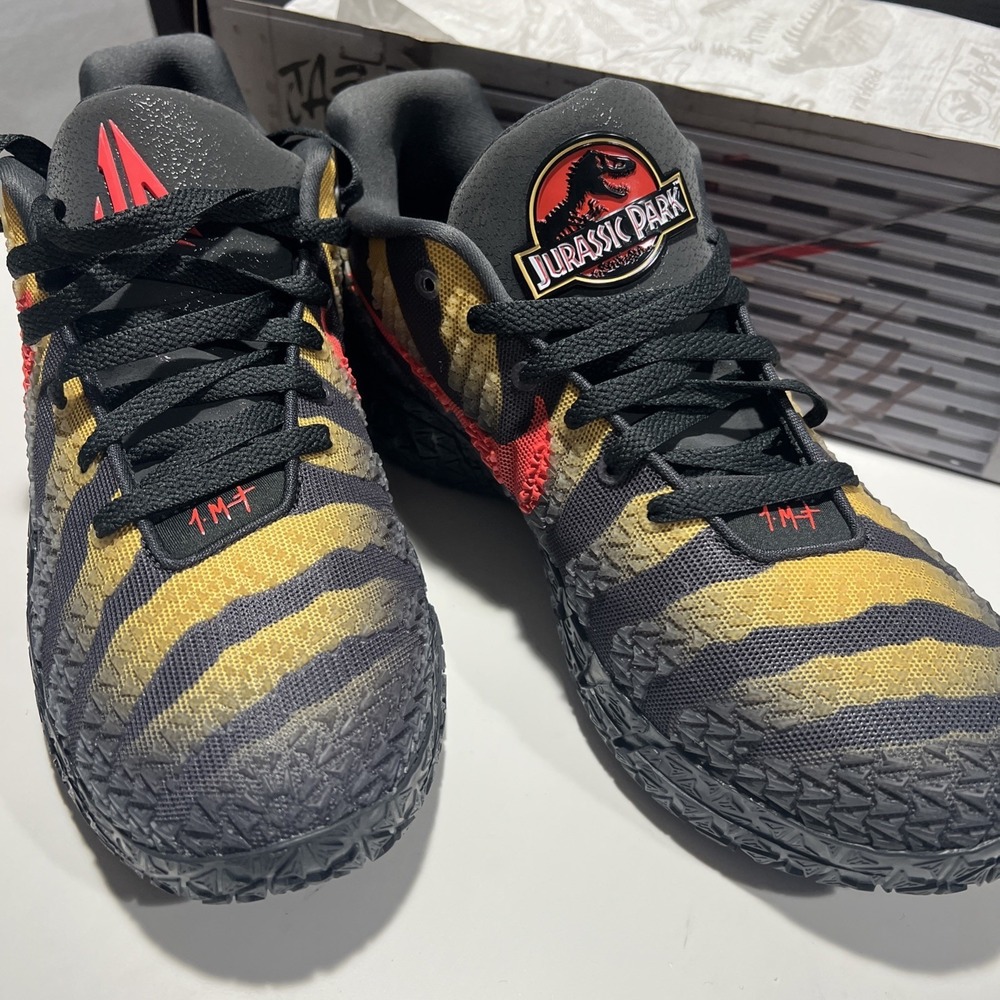 Size 10.5 Nike JA 3 Mens Black Yellow Red Jurassic Park Raptor Zoom IU7240 001